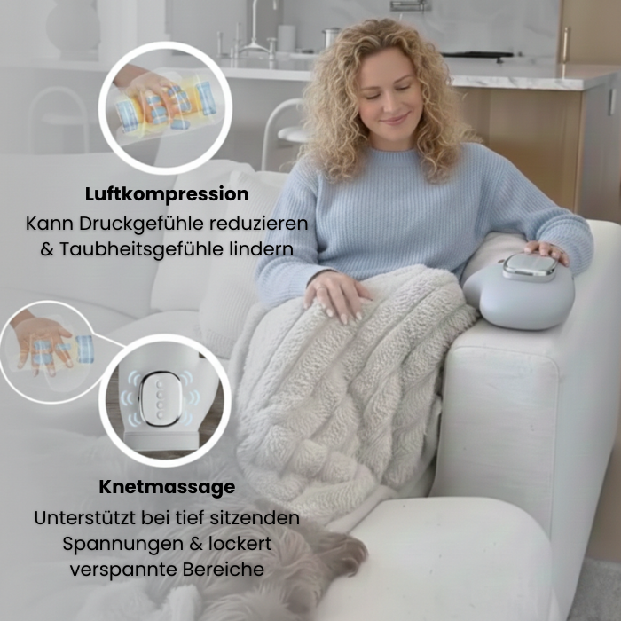 Handmassagegerät bei Arthritis, Dupuytren, Schnappfinger