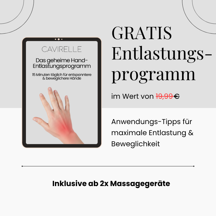 Handmassagegerät bei Arthritis, Dupuytren, Schnappfinger